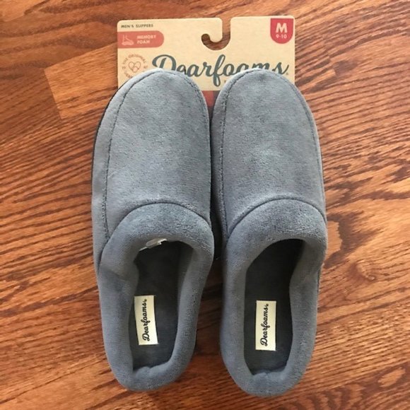 dearfoams Other - Mens Dearfoams Slippers Shoes Memory Foam Szz M 9 - 10 NWT NEW